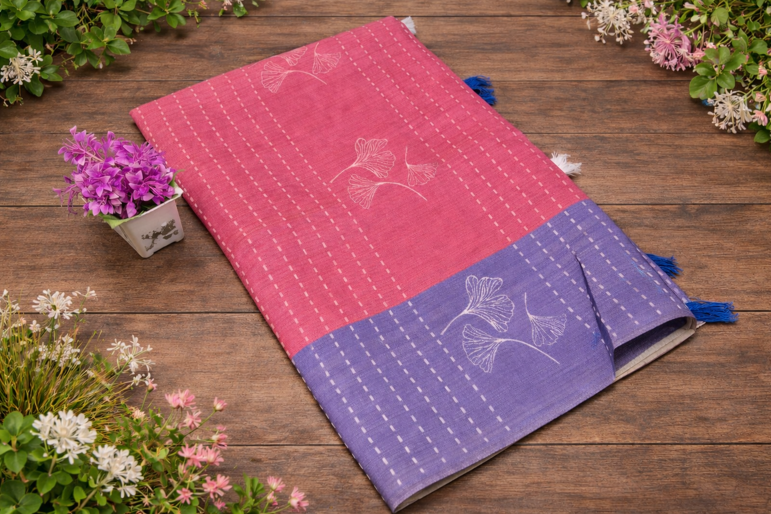 B-Linen cotton saree