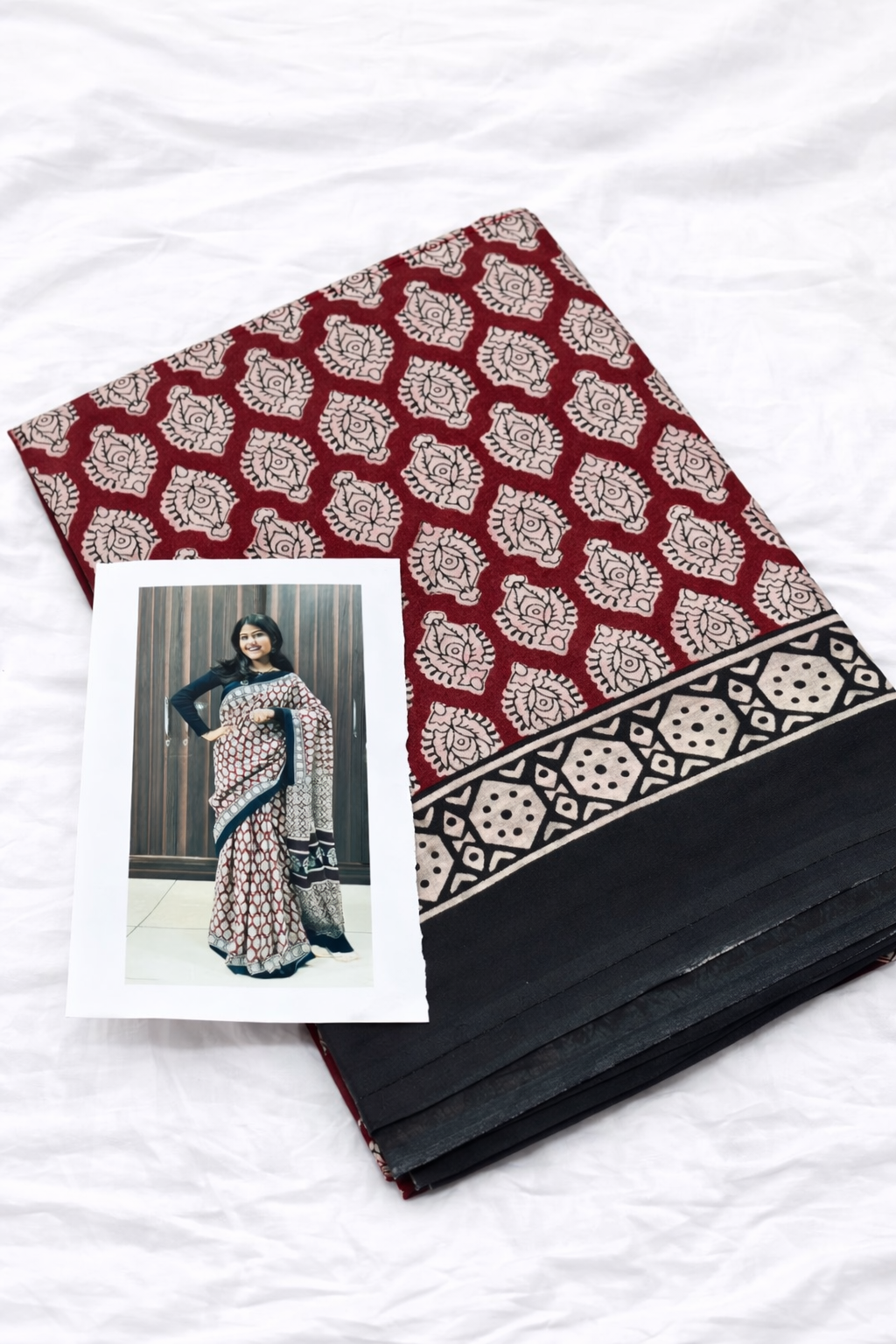 Mulmul cotton saree with blouse