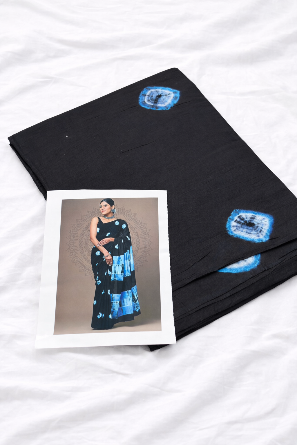 B-Mulmul cotton saree with blouse