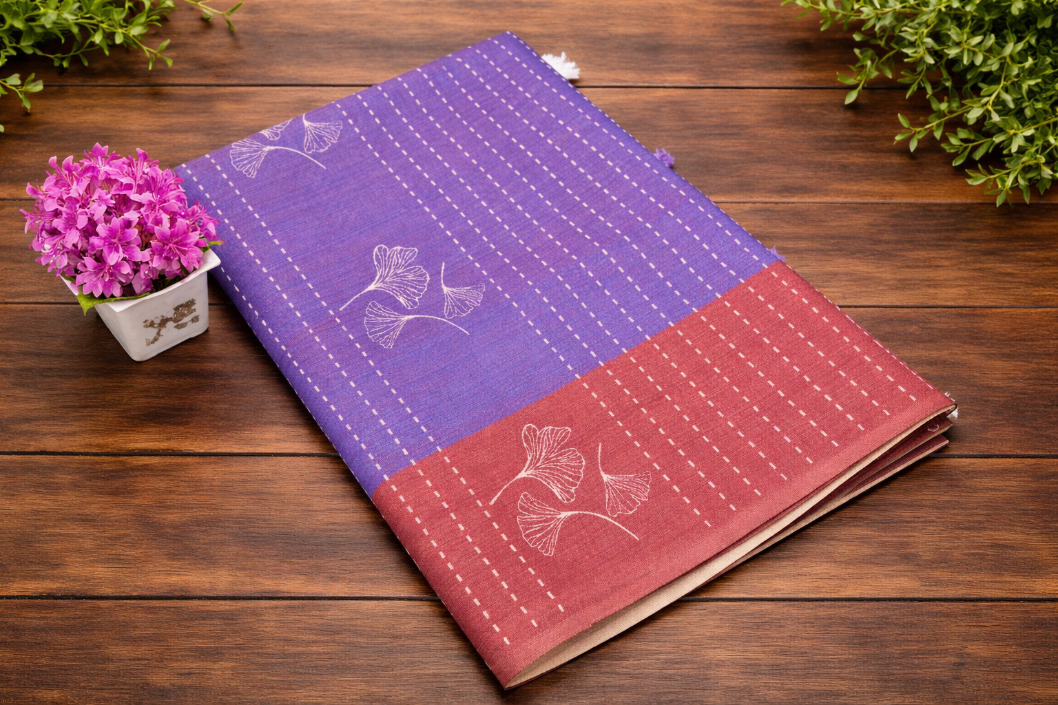 B-Linen cotton saree
