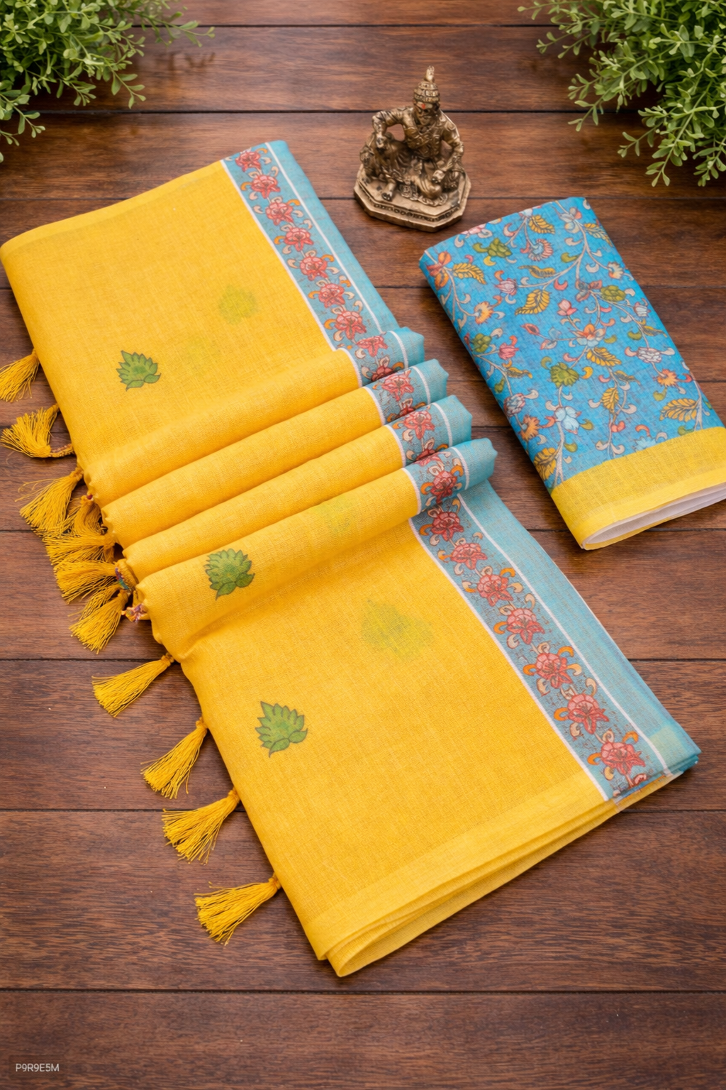 B-Linen cotton saree