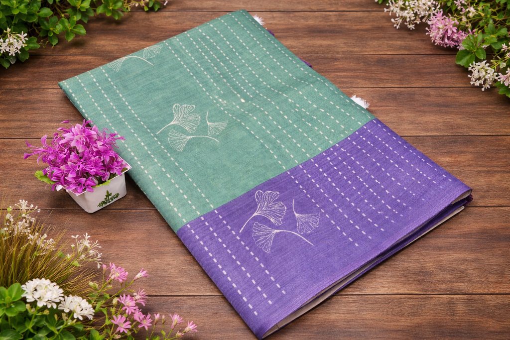 B-Linen cotton saree