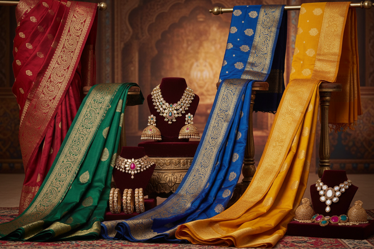 sarees and imitation jewelleries